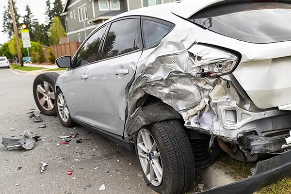 Vehicle collision damage requiring emergency assessment